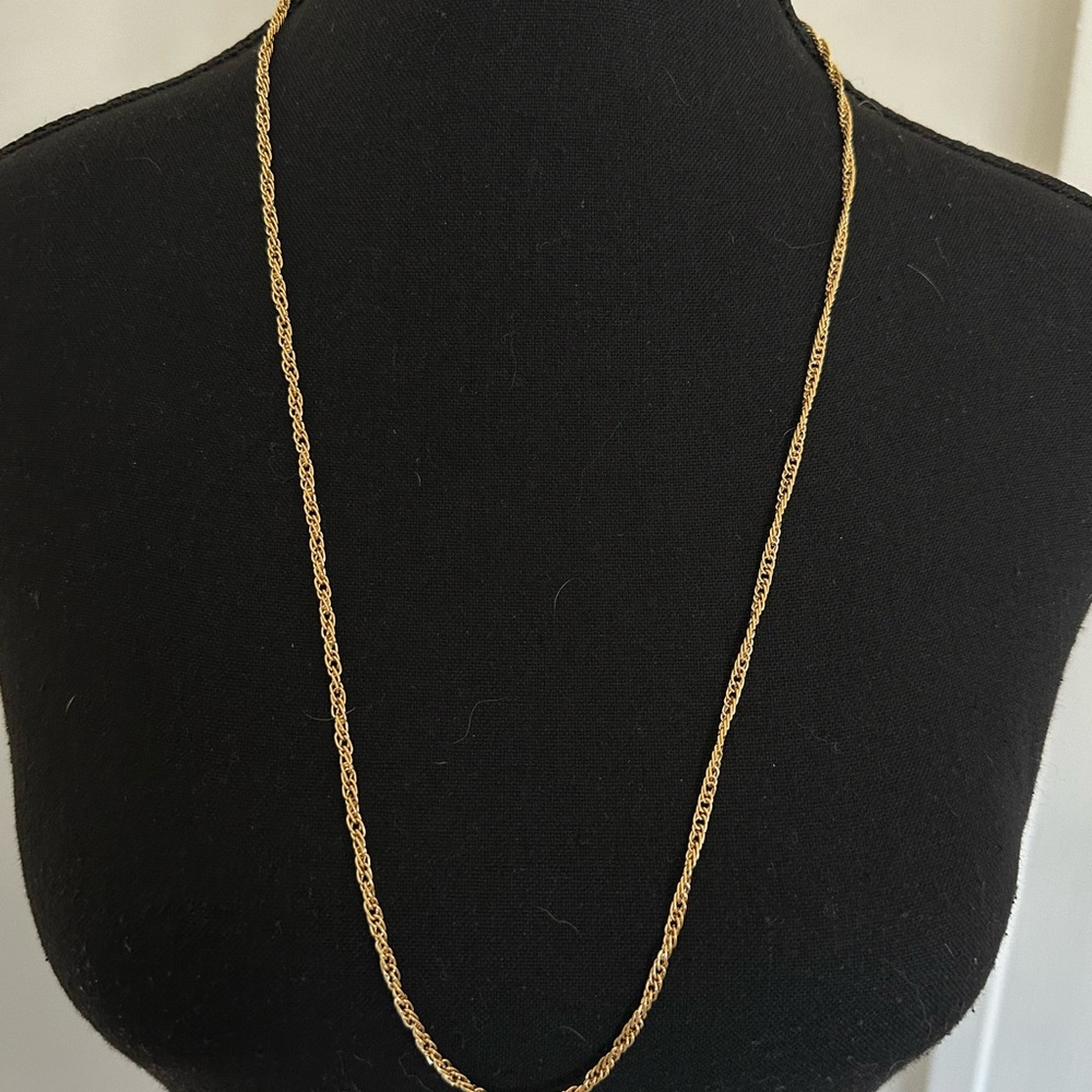 Elegant 30” Gold Tone Chain Necklace